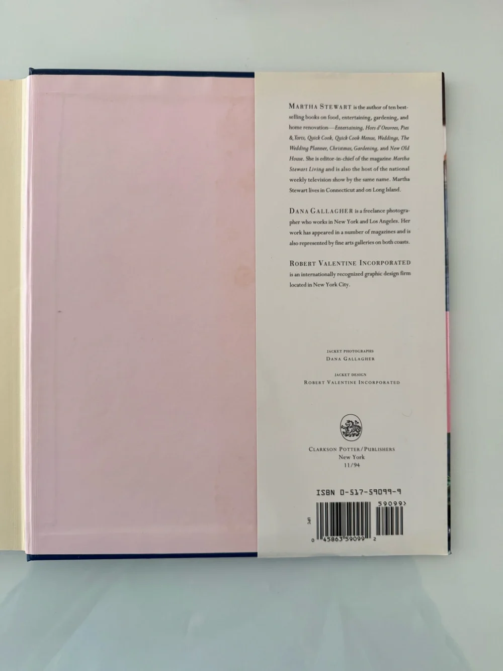 Vintage Martha Stewart’s Menus for Entertaining 1994 First Edition Hardcover